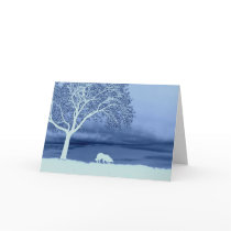 "Sheep on the Horizon 4"~Border Collie Christmas Greeting Card