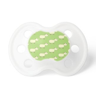 Sheep Pattern. Baby Pacifiers