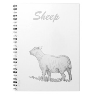 Sheep Pencil Sketch notebook