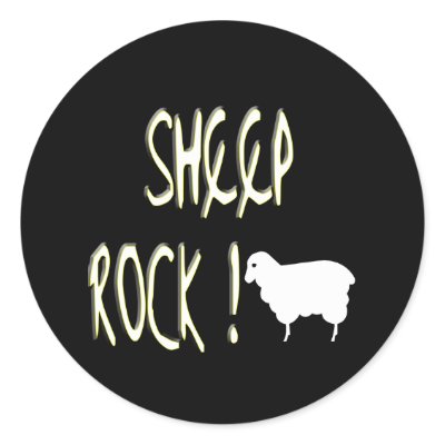 Sheep Rock! Sticker by TShirtDotCom