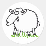 sheep round stickers