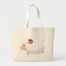 Sheep Sheeps Mammals White Cute Animal Tote Bag