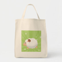 Sheep Sheeps Mammals White Cute Animal Tote Bag