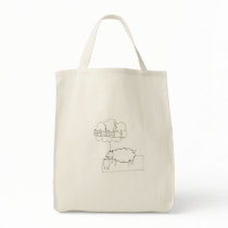 Sheep Sleep Tote Bags