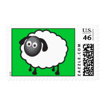 Sheep Stamp with Customizable Background Color