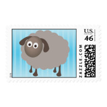 Sheep Stamp with Pink Stripe