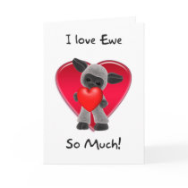 Sheep Valentine's Day Card - I Love You So Much
