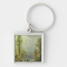 Sheep watching a Storm Keychain
