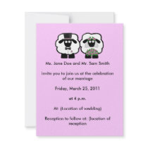 Sheep Wedding Invitation