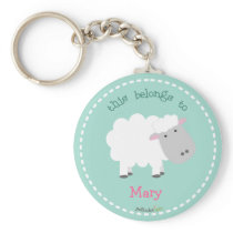 Sheep White Keychain keychains