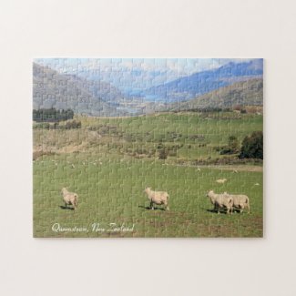 Sheep with a view, Queenstown NZ - Puzzle