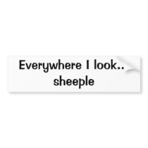 Sheeple bumper sticker