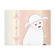 Sheepy On Pink postcards by RankinOriginals Sheepy On Pink postcards