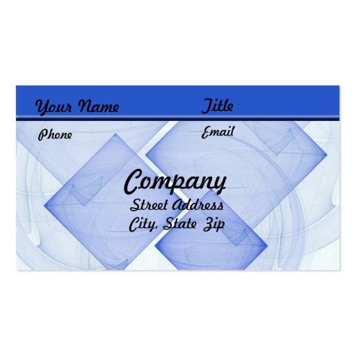 Sheer Blue Tile Business Card Template (front side)