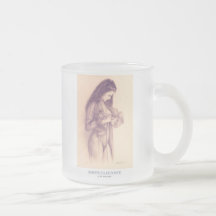 "SHEER ELEGANCE"  Pinup girl frosted coffee mug