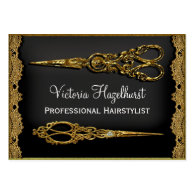 Sheer Hazelhurst Double Scissor Hair Stylist Business Card