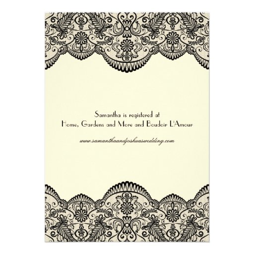 Sheer Lace Bridal Shower Custom Announcement