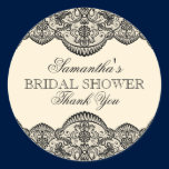 Sheer Lace Bridal Shower stickers