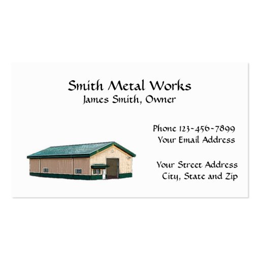 Sheet Metal Building Business Card