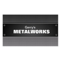 Sheet Metal & Building Trade Business Card Steel