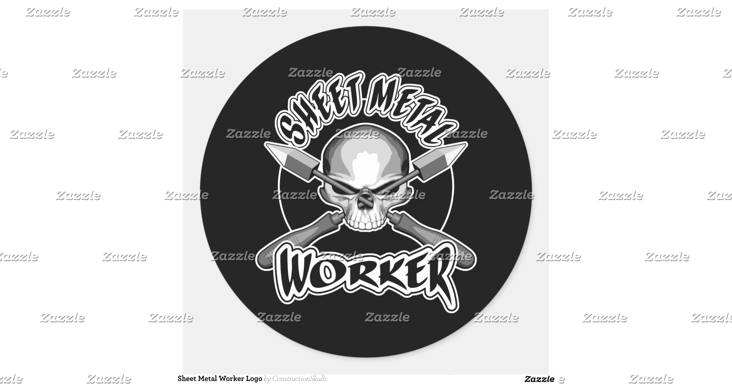 sheet_metal_worker_logo_classic_round_sticker