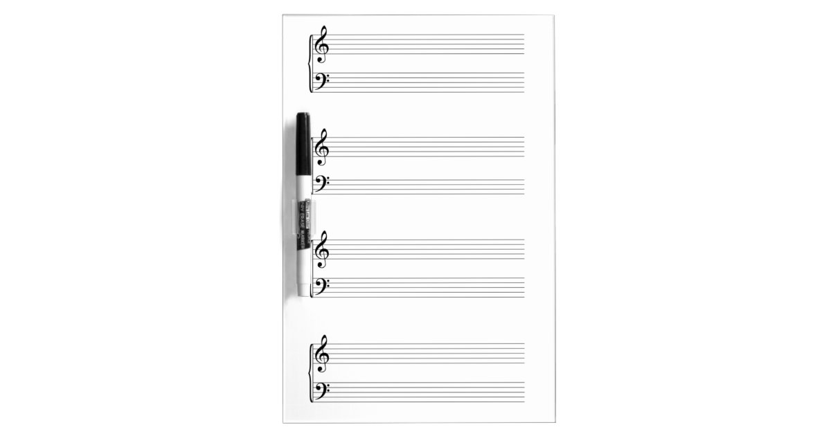 Sheet Music Dry Erase Board Zazzle