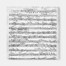 Sheet Music for the Overture to 'Egmont' Magnets