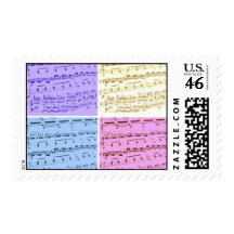 sheet music/glee club stamp