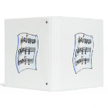 Sheet music graphic image, blue version binders