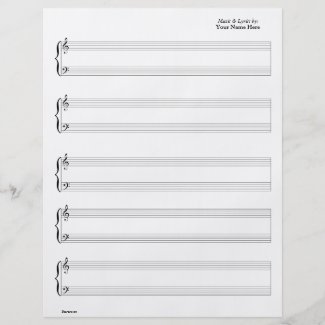 Sheet Music - Piano & Vocal (Write your own music) Full Color Flyer