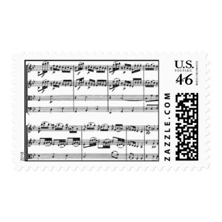 Sheet Music Postage Stamps
