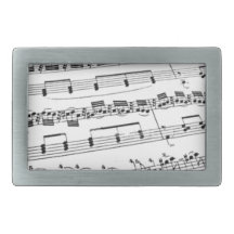 Sheet Music Rectangular Belt Buckle