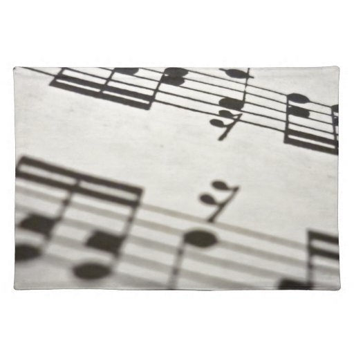 Sheet music score placemat