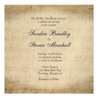 Music Theme Wedding Invitations