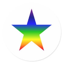 Sheet of 20 small rainbow star stickers stickers