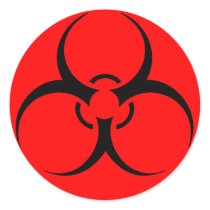 Sheet of biohazard stickers