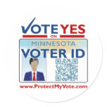 Sheet of Stickers - Vote YES on Voter ID stickers
