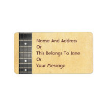 Sheets Of Banjo Strings Fretboard Name Tag Labels