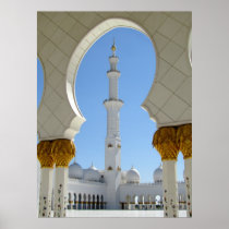 Sheikh Zayed Grand Mosque Prayer Yard Arch Poster