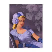 Sheila - 1940s Evening Wear in Lavender and Mauve Post Card