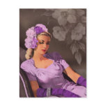 Sheila - 1940s Evening Wear in Lilac and Taupe Post Card