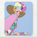 Shelby, 1920s Lady in Blue and Pink Mouse Pads