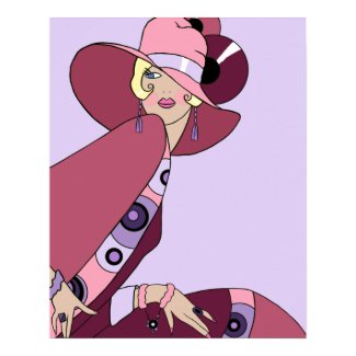 Shelby, 1920s Lady in Lavender and Wine zazzle_print