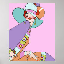 Shelby, 1920s Lady in Lilac and Lavender Posters