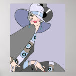 Shelby, 1920s Lady in Mauve and Gray Poster