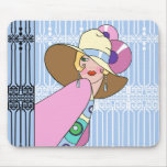 Shelby, 1930s Lady in Blue and Pink Mouse Pads