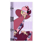 Shelby, 1930s Lady in Lavender and Wine Business Card Template
