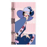 Shelby, 1930s Lady in Pink and Blue Business Cards