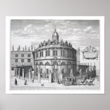 Sheldonian Theatre, Oxford, from 'Oxonia Illustrat Posters