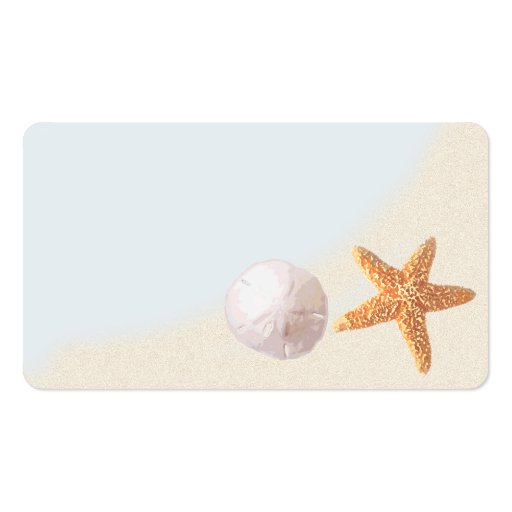 Shell Beach Wedding Information Cards Business Card Template (back side)